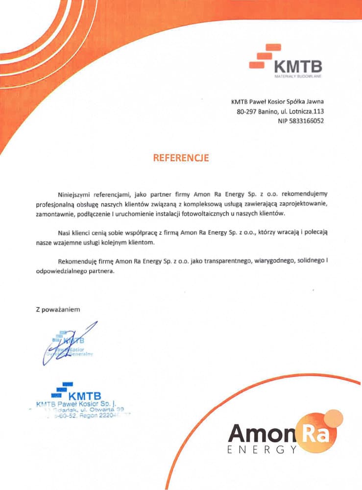 List referencyjny — KMTB